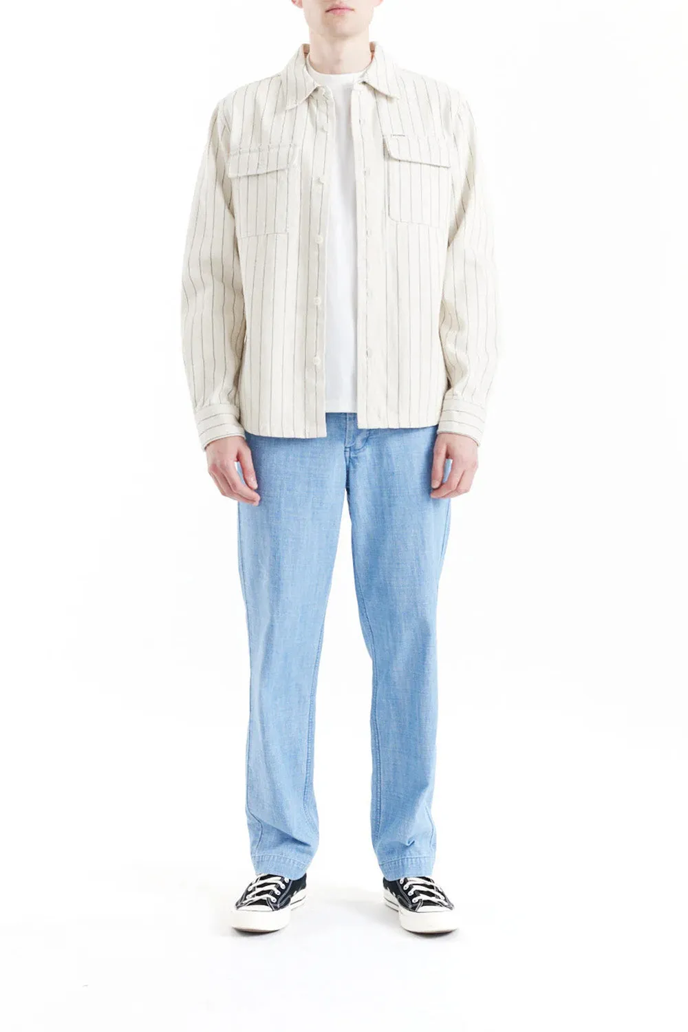 VACAY STRIPE DENIM SHIRT Natural sold by REVOLVR Menswear product image thumbnail 4