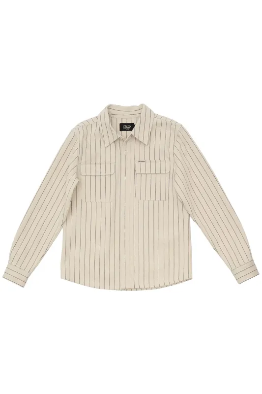 VACAY STRIPE DENIM SHIRT Natural sold by REVOLVR Menswear