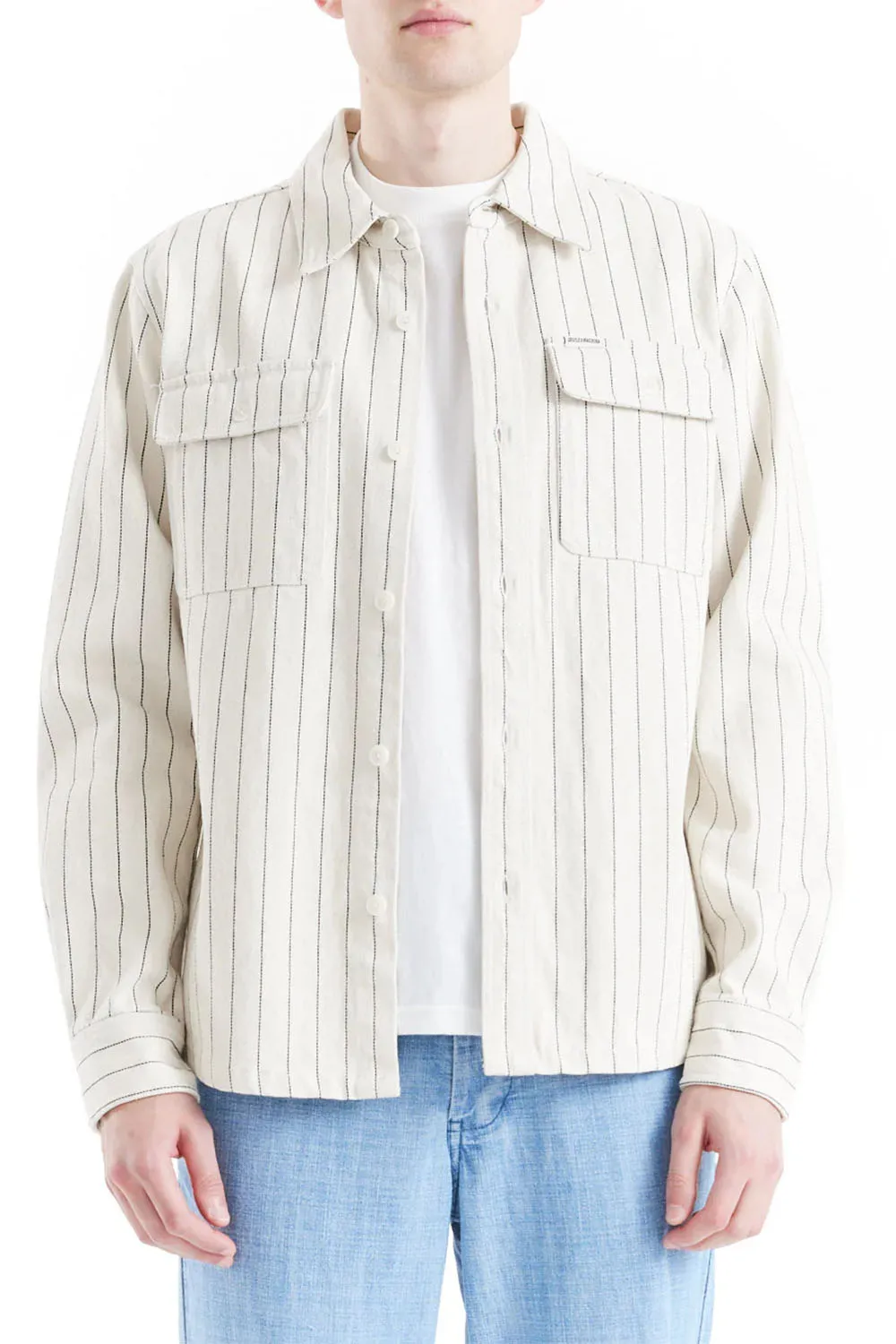VACAY STRIPE DENIM SHIRT Natural sold by REVOLVR Menswear product image thumbnail 2
