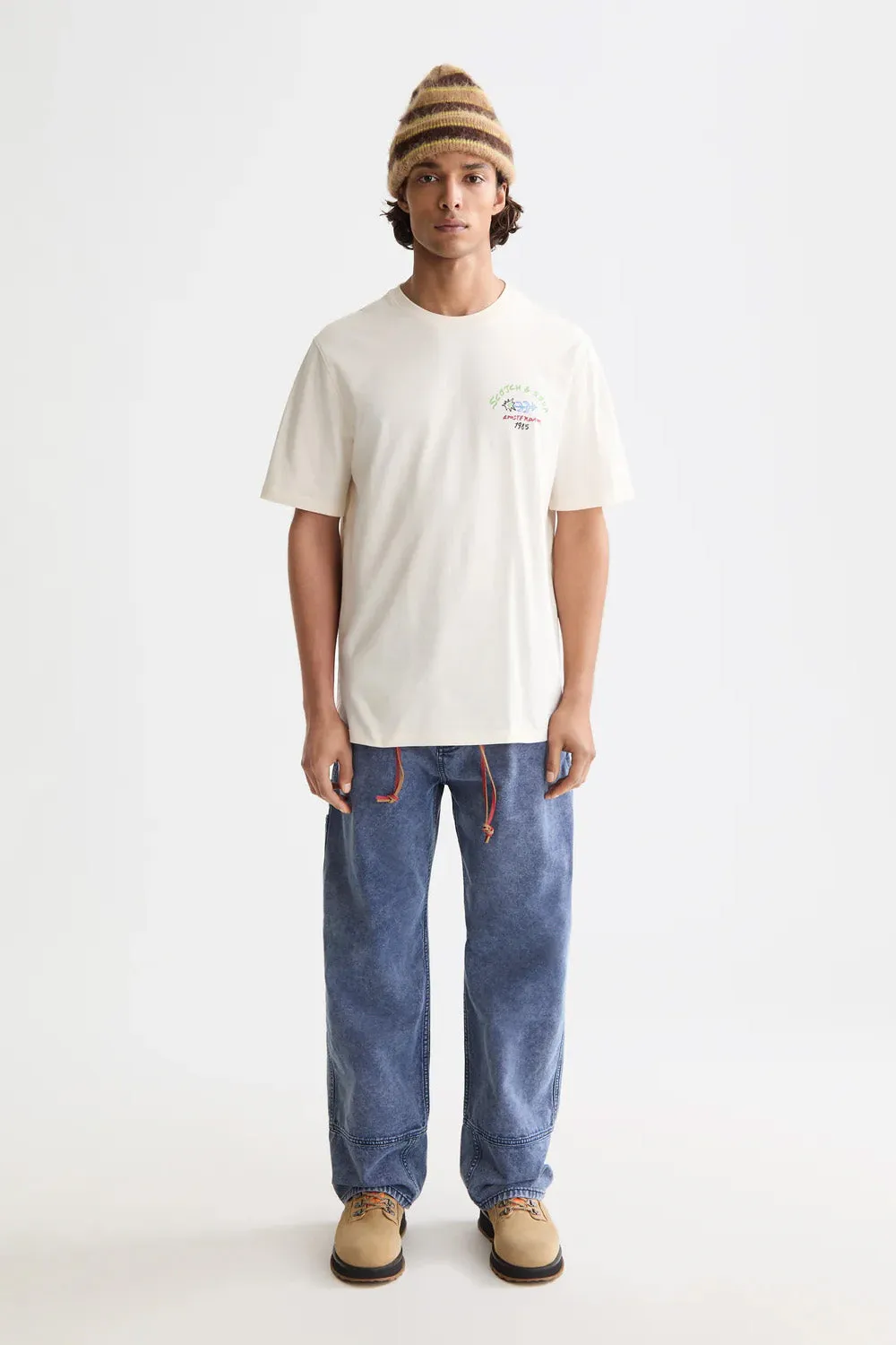 REGULAR FIT ARTWORK T-SHIRT Eggnog sold by REVOLVR Menswear product image thumbnail 5