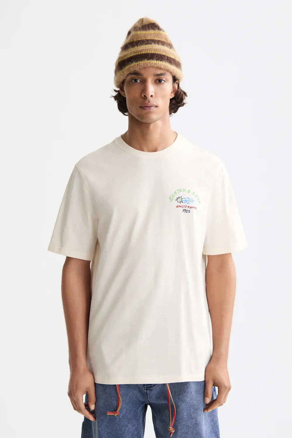 REGULAR FIT ARTWORK T-SHIRT Eggnog sold by REVOLVR Menswear product image thumbnail 2