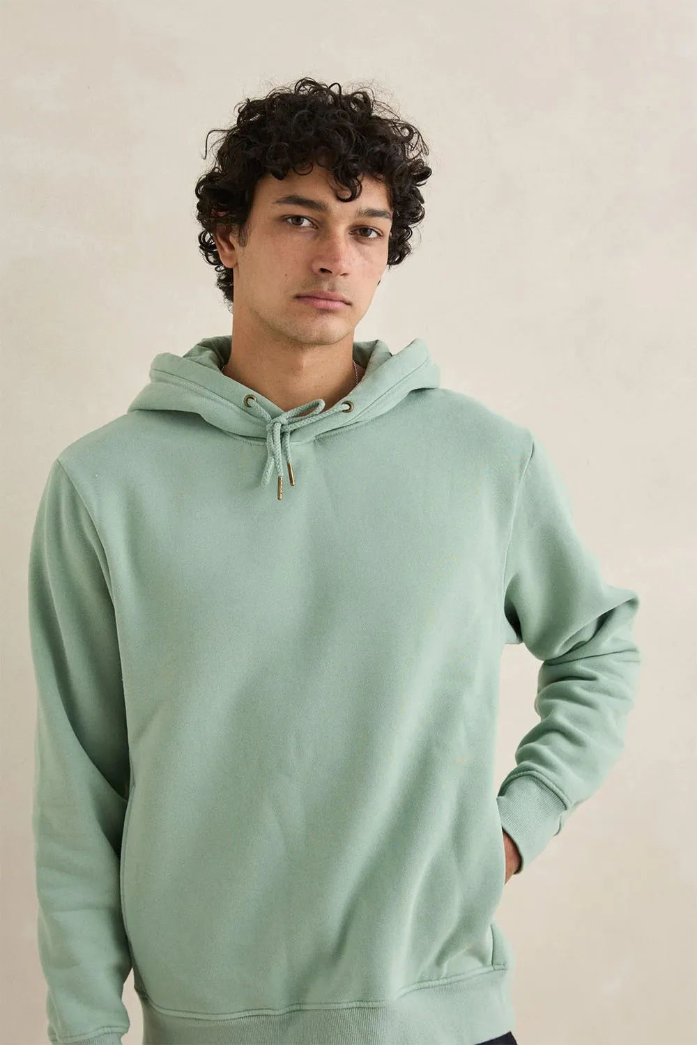 CLASSIC FLEECE HOOD Seafoam sold by REVOLVR Menswear product image thumbnail 5