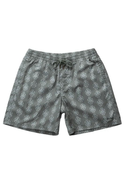 ORNATE STRIPE BEACH SHORT Olive sold by REVOLVR Menswear