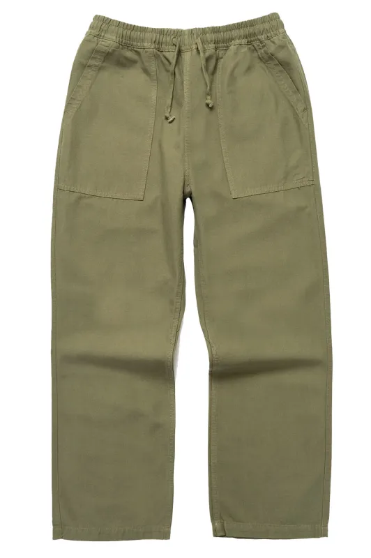 CANVAS CHEF PANT Olive sold by REVOLVR Menswear