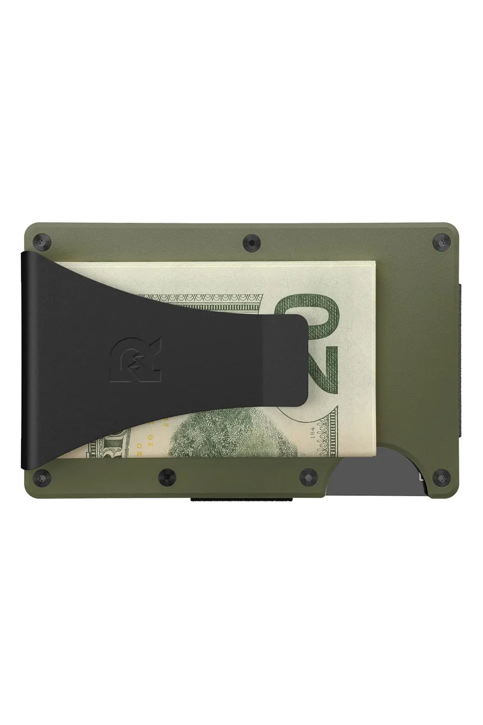RIDGE WALLET - ALUMINUM - MONEY CLIP Matte Olive sold by REVOLVR Menswear