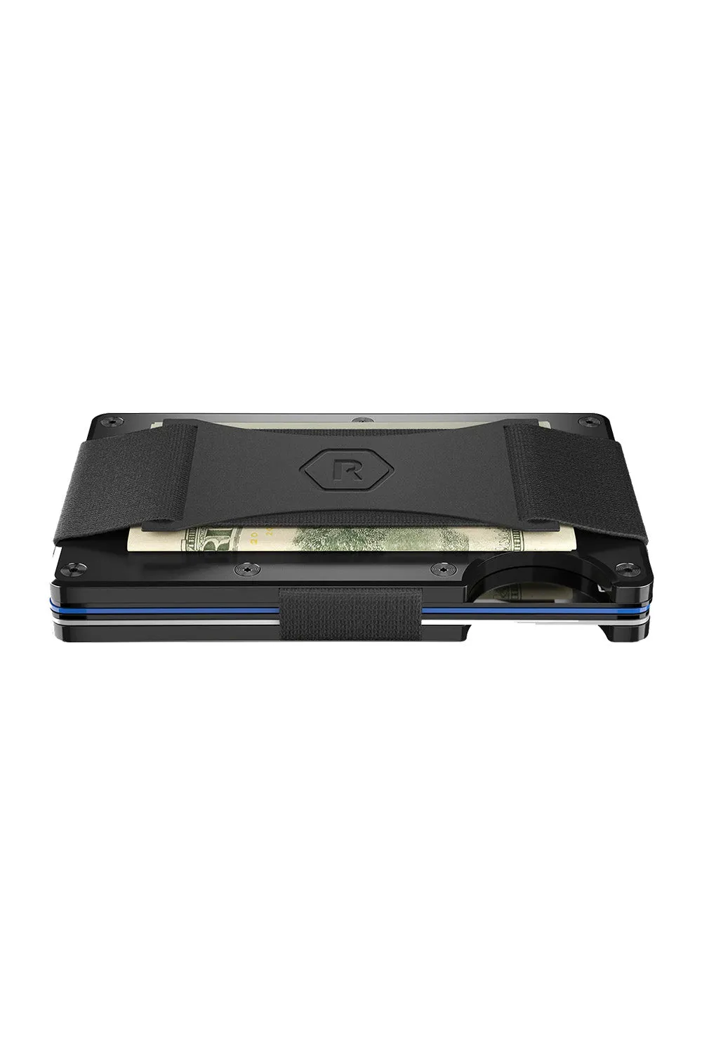 RIDGE WALLET - ALUMINUM - CASH STRAP Royal Black sold by REVOLVR Menswear product image thumbnail 3