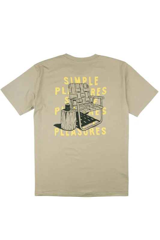 SIMPLE PLEASURES TEE Eucalyptus sold by REVOLVR Menswear