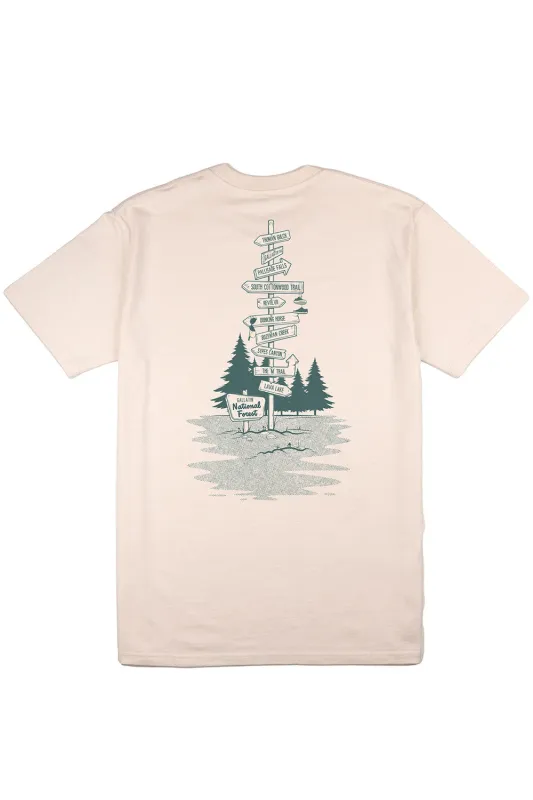 BOZEMAN HAPPY TRAILS TEE Ecru sold by REVOLVR Menswear