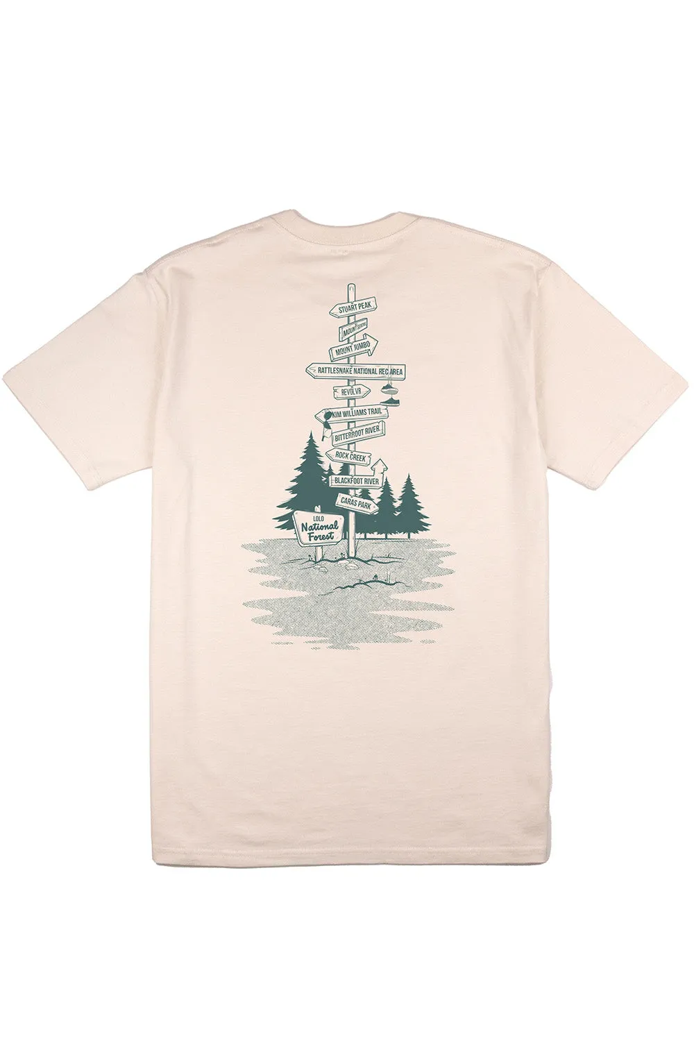 MISSOULA HAPPY TRAILS TEE Ecru sold by REVOLVR Menswear