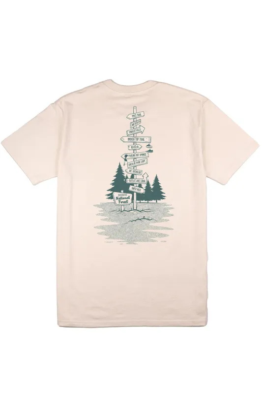 BEND HAPPY TRAILS TEE Ecru sold by REVOLVR Menswear