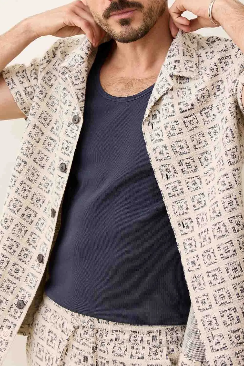 ARCHIVE CAM RESORT SHIRT Natural Geo sold by REVOLVR Menswear product image thumbnail 4