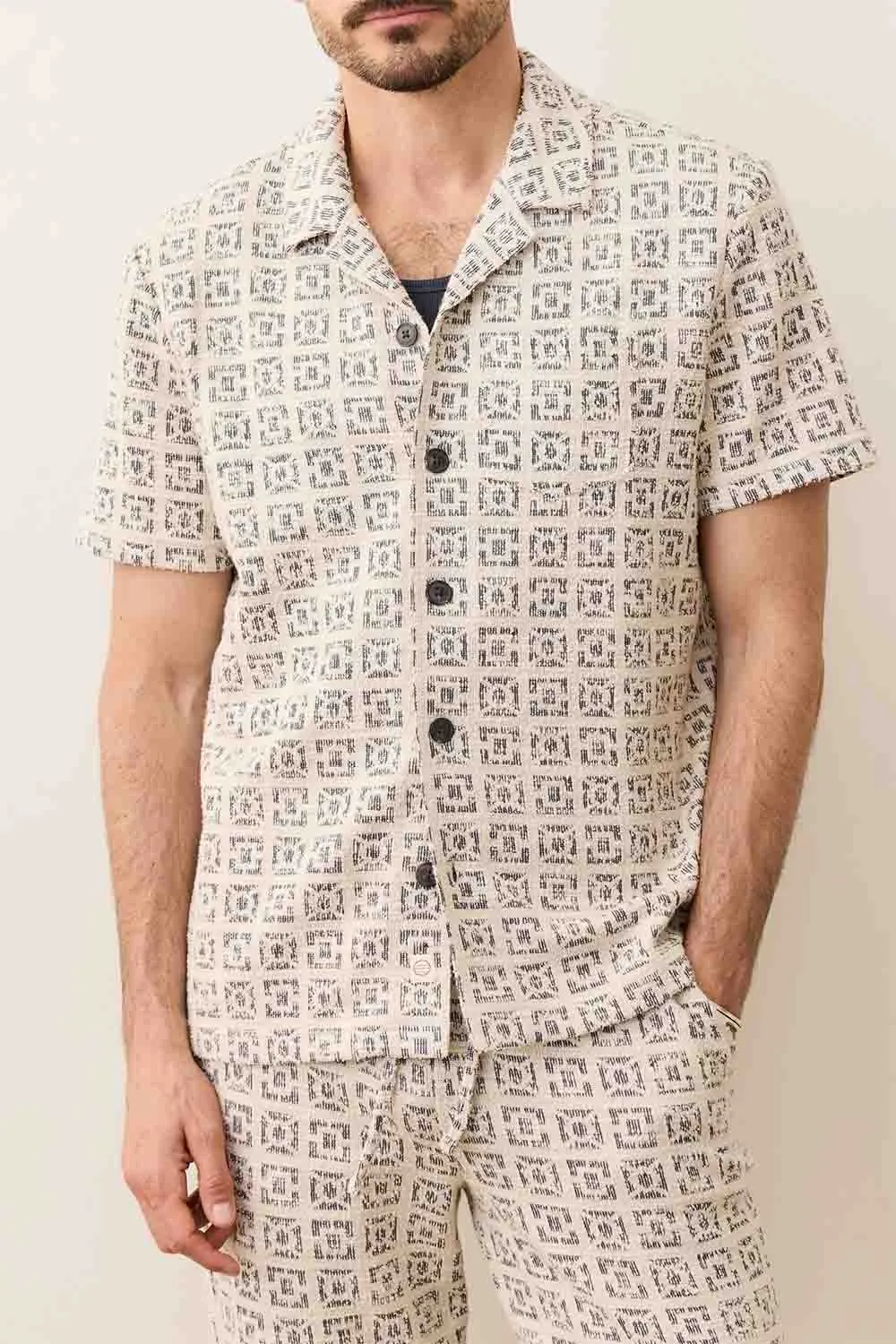 ARCHIVE CAM RESORT SHIRT Natural Geo sold by REVOLVR Menswear product image thumbnail 2