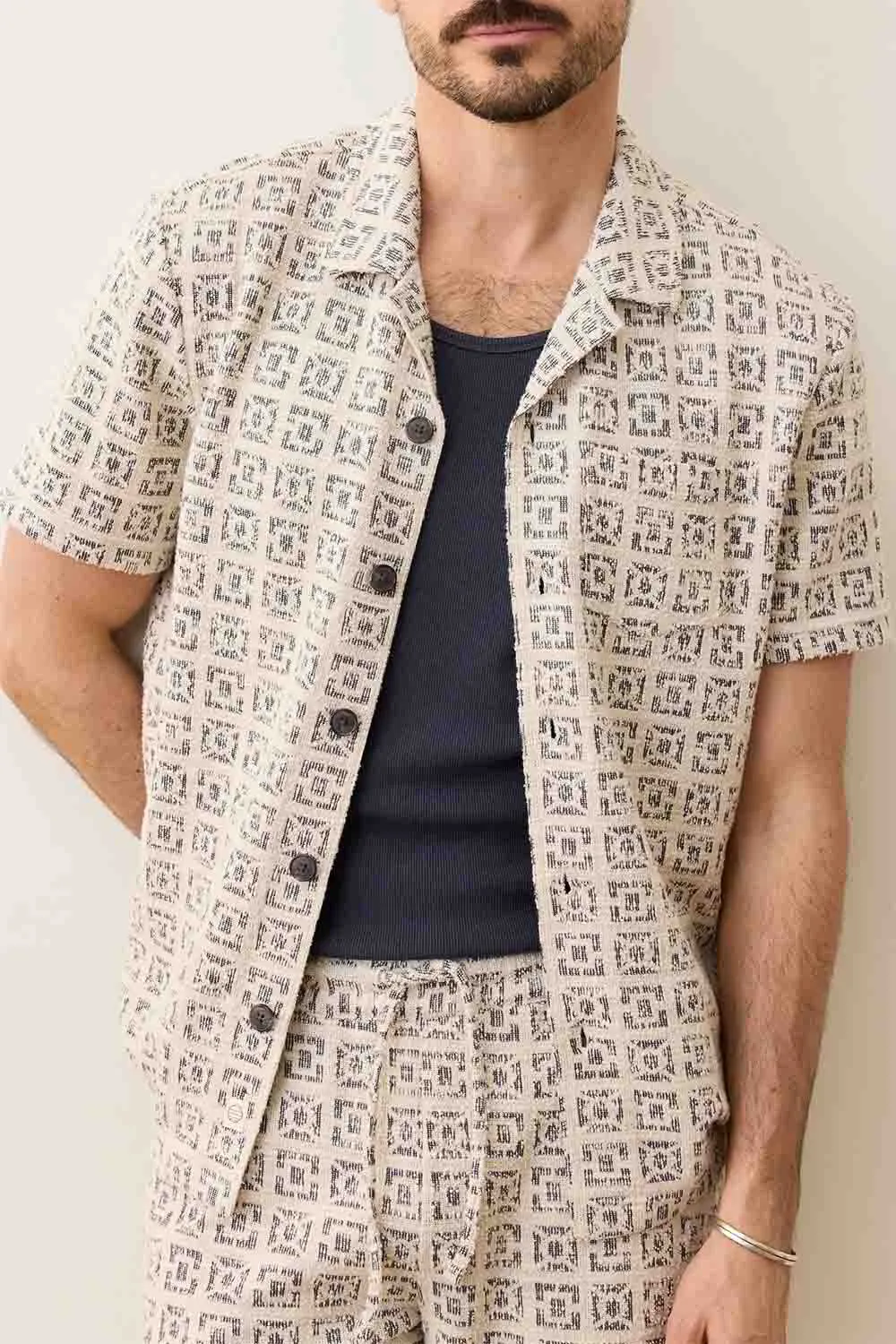 ARCHIVE CAM RESORT SHIRT Natural Geo sold by REVOLVR Menswear product image thumbnail 3