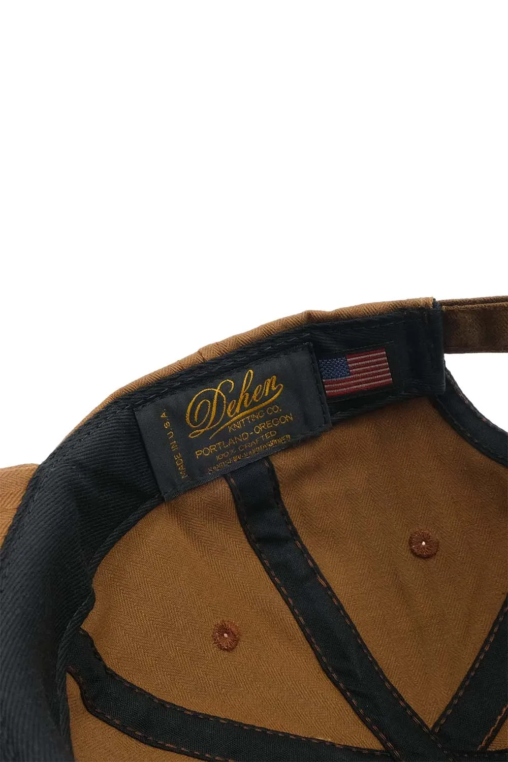 DEHEN BASEBALL HAT Nicotine Dry Wax Cotton sold by REVOLVR Menswear product image thumbnail 4