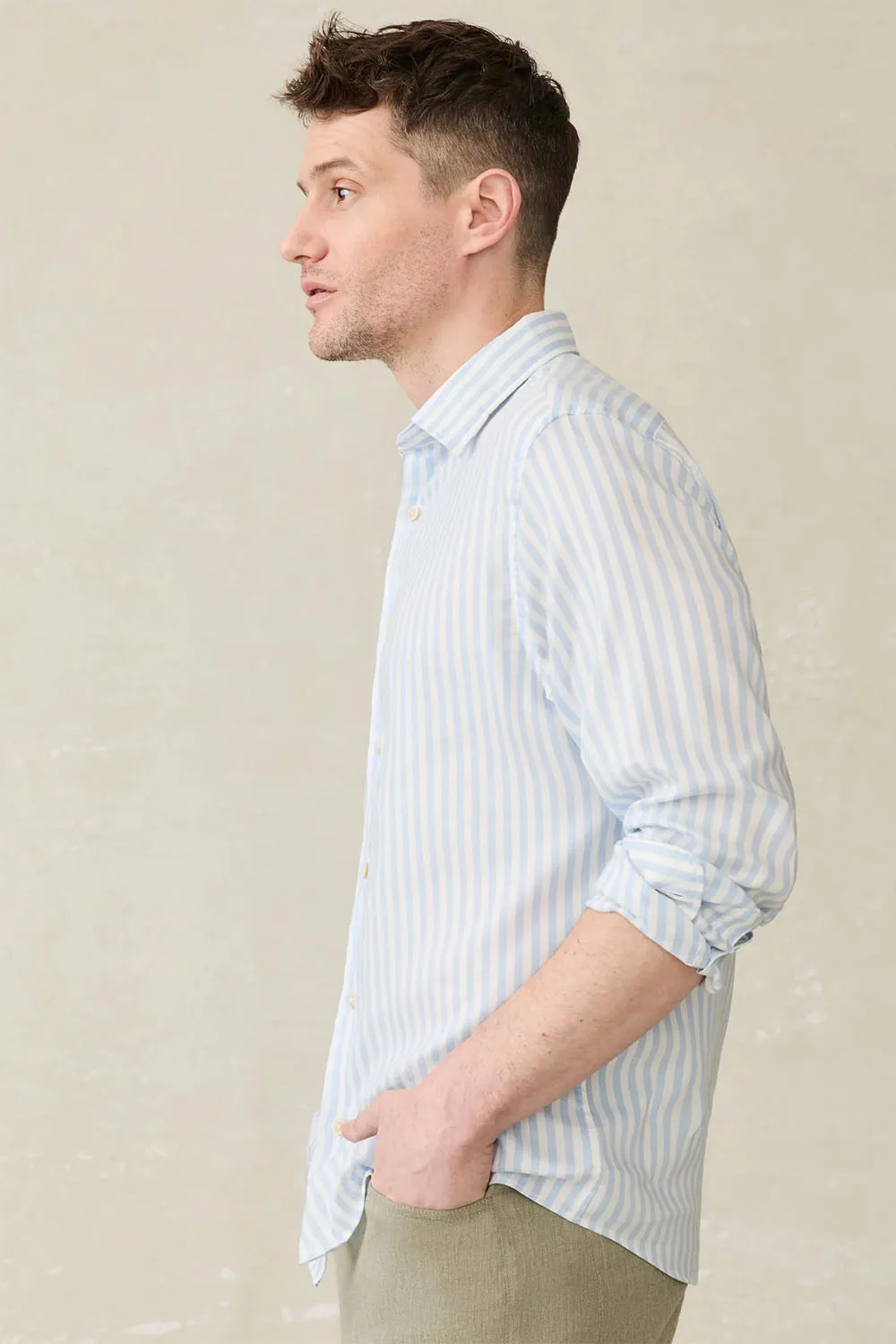 MOVEMENT MONTERREY SHIRT Blue Cape Stripe sold by REVOLVR Menswear product image thumbnail 2
