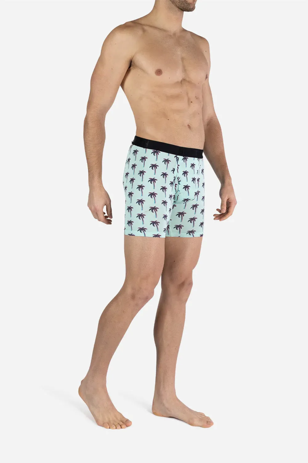 CLASSIC BOXER BRIEF WITH FLY Palm Glow Seaglass sold by REVOLVR Menswear product image thumbnail 3