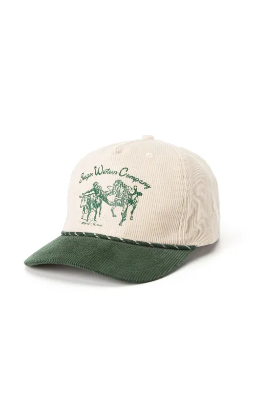 LOS RIOS CORD SNAPBACK Cream/Green sold by REVOLVR Menswear