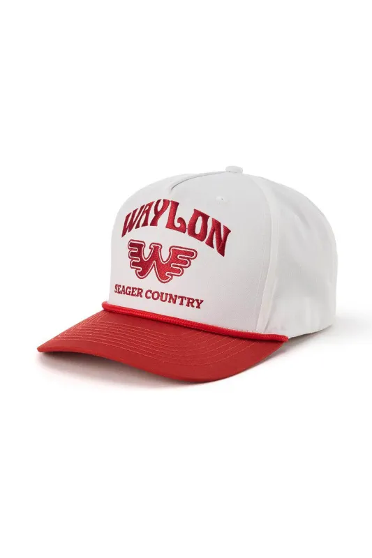SEAGER x WAYLON COUNTRY SNAPBACK Red/White sold by REVOLVR Menswear