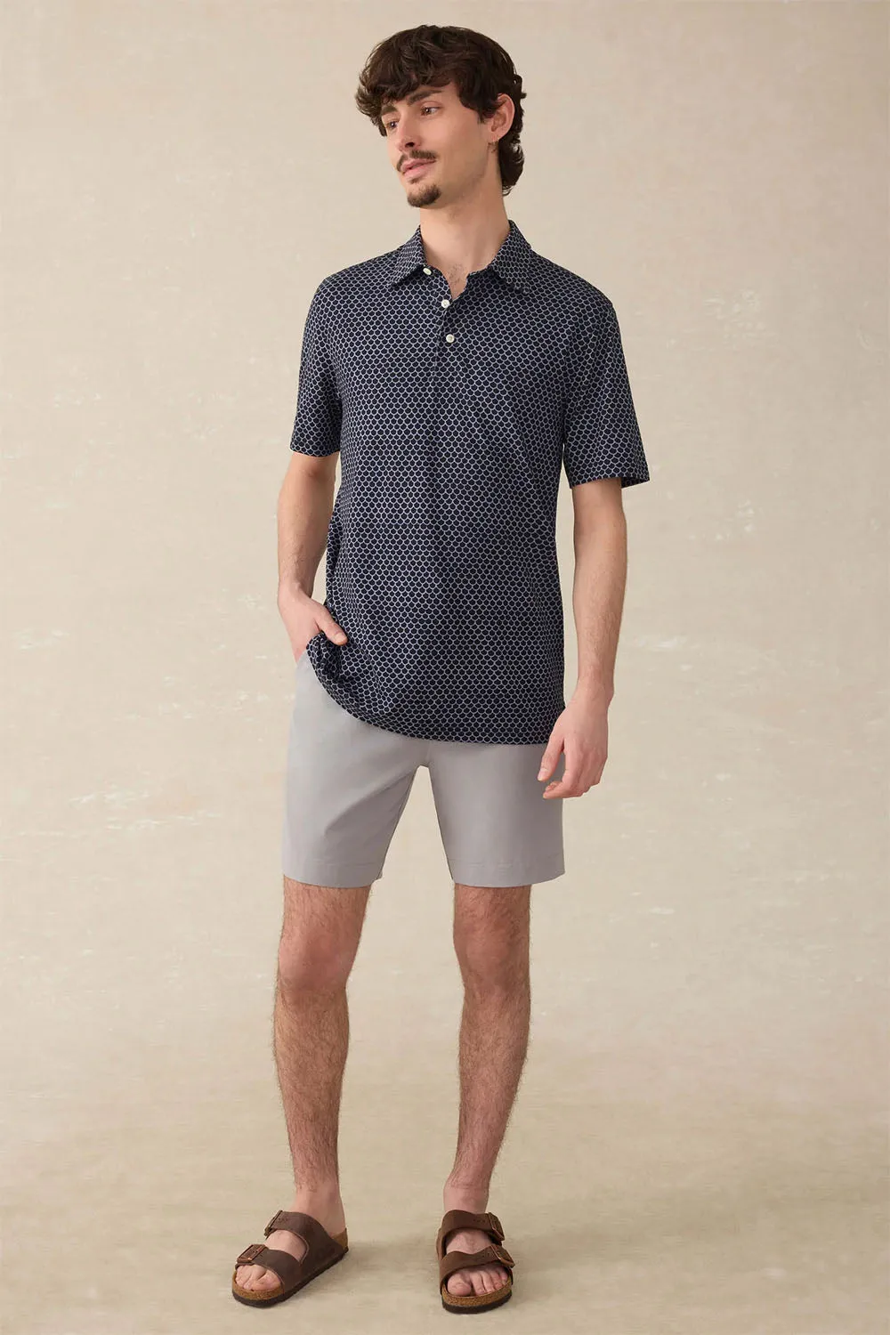 SS MOVEMENT PIQUE POLO Midnight Fishscale sold by REVOLVR Menswear product image thumbnail 3