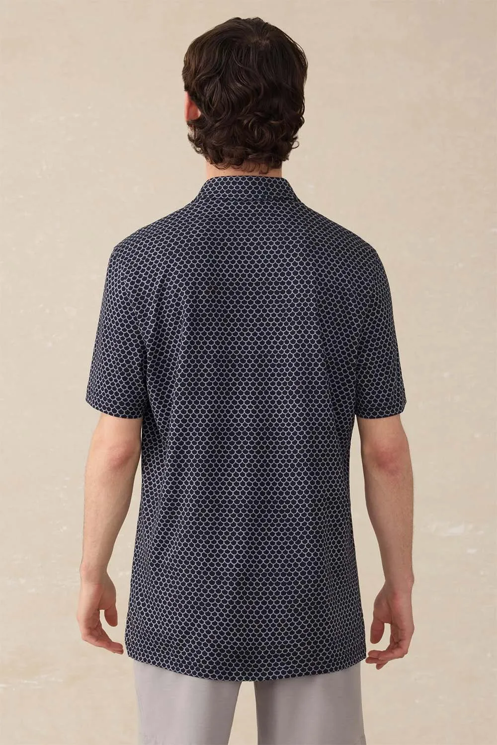 SS MOVEMENT PIQUE POLO Midnight Fishscale sold by REVOLVR Menswear product image thumbnail 2