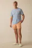 SUNWASHED TEE Coast Coral Stripe sold by REVOLVR Menswear