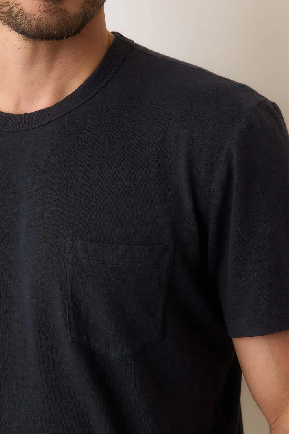 RELAXED HEMP COTTON TEE Faded Black sold by REVOLVR Menswear product image thumbnail 5