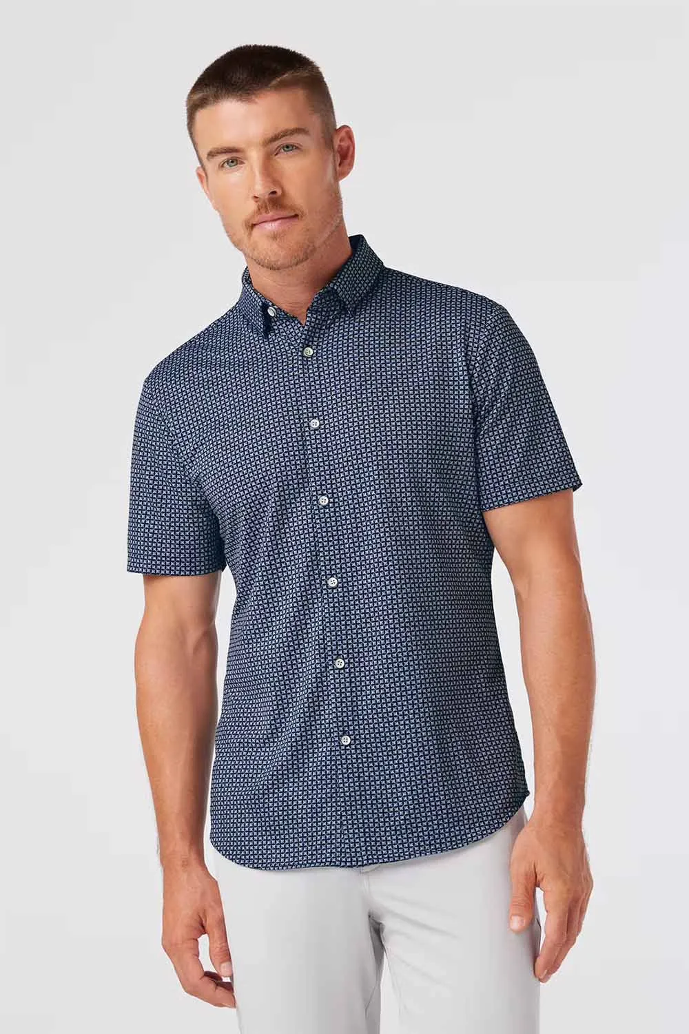 HALYARD SS Navy Tonal Texture sold by REVOLVR Menswear