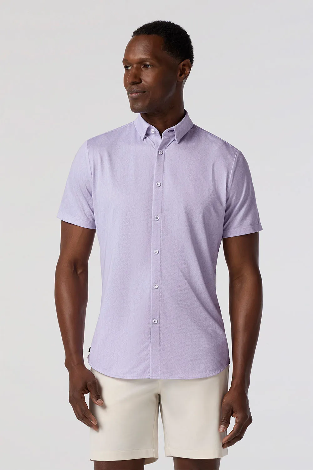 HALYARD SS Lilac Coffee Leaves sold by REVOLVR Menswear