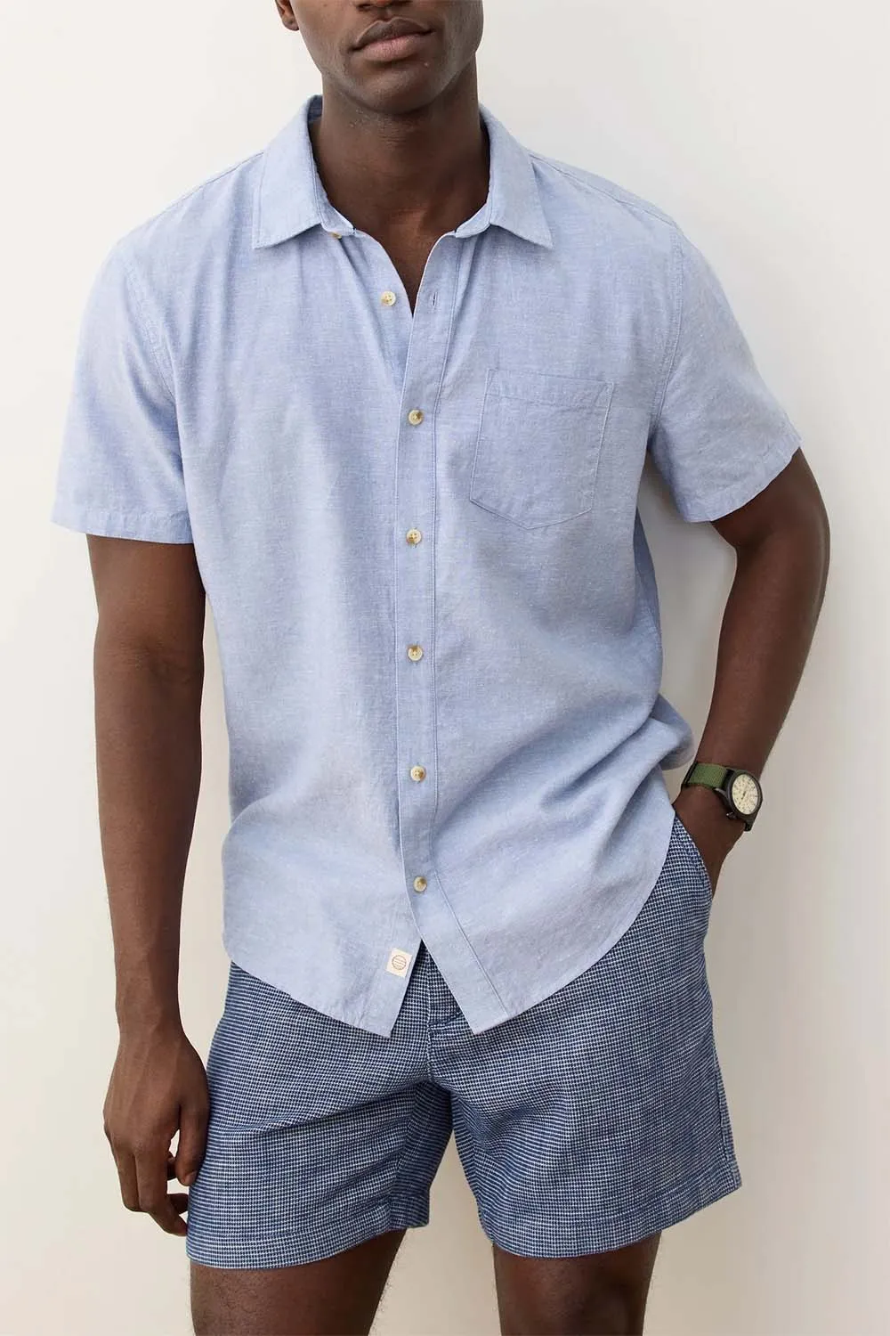BETTER-THAN-LINEN SHIRT Chambray sold by REVOLVR Menswear product image thumbnail 3