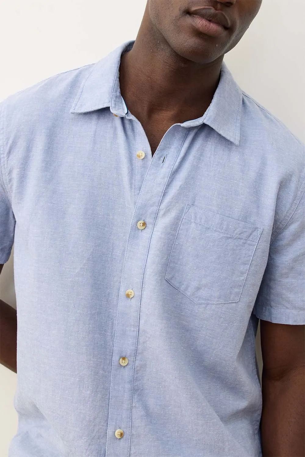 BETTER-THAN-LINEN SHIRT Chambray sold by REVOLVR Menswear product image thumbnail 4