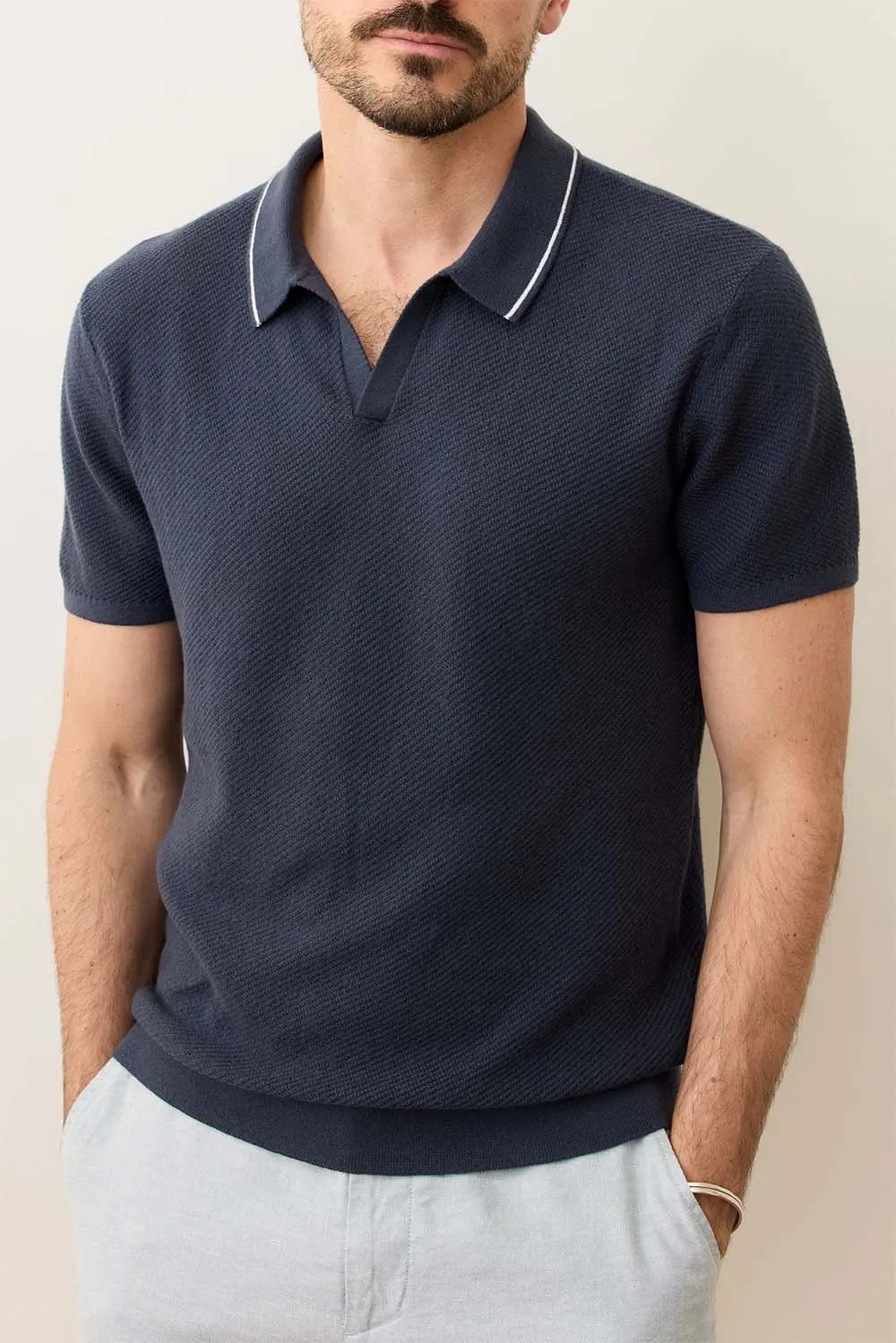 GREYSON SWEATER POLO India Ink sold by REVOLVR Menswear product image thumbnail 3