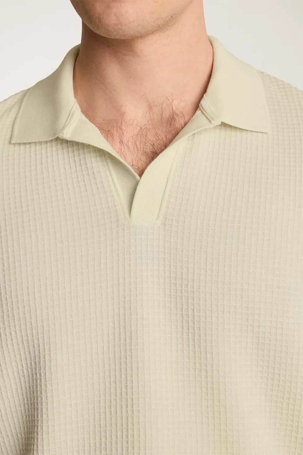 JOHNNY COLLAR POLO Tofu sold by REVOLVR Menswear product image thumbnail 4