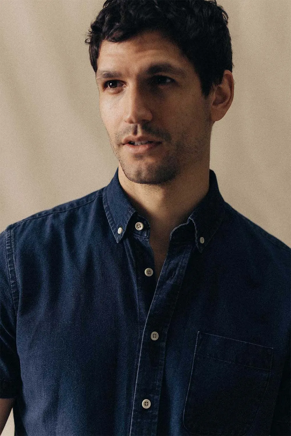 THE JACK SS Rinsed Indigo Oxford sold by REVOLVR Menswear product image thumbnail 3