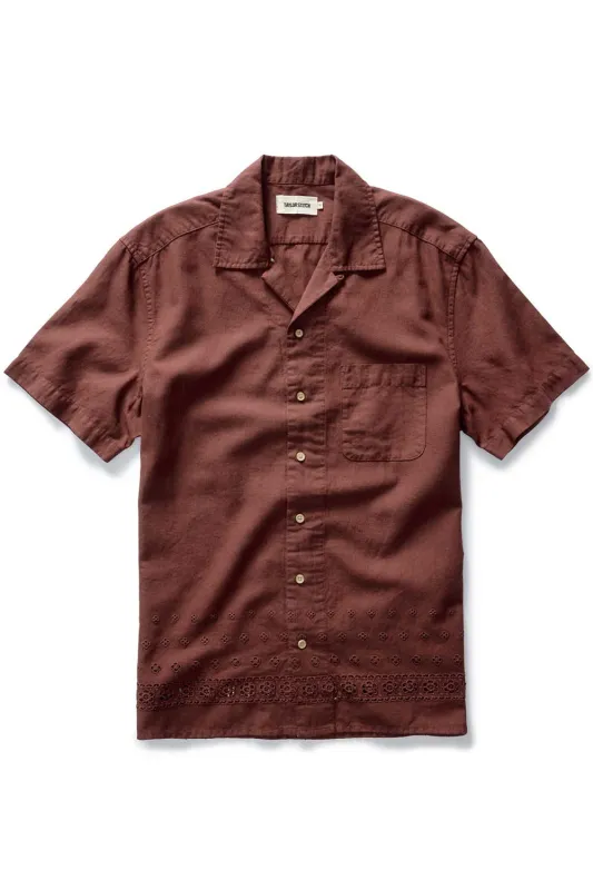 THE HAWTHORNE SS Red Wine Border sold by REVOLVR Menswear