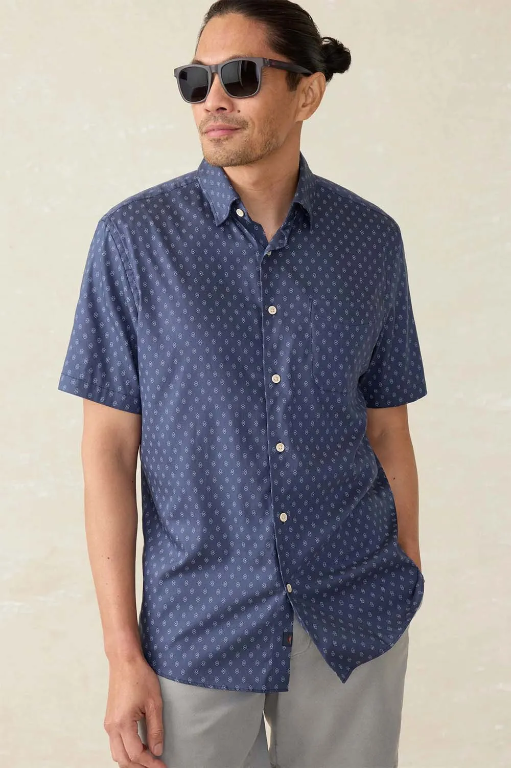 SS MOVEMENT MONTERREY SHIRT Navy Dusk Diamond sold by REVOLVR Menswear product image thumbnail 2