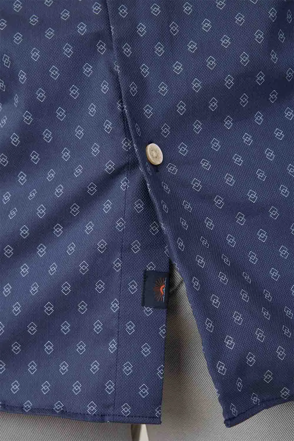 SS MOVEMENT MONTERREY SHIRT Navy Dusk Diamond sold by REVOLVR Menswear product image thumbnail 5