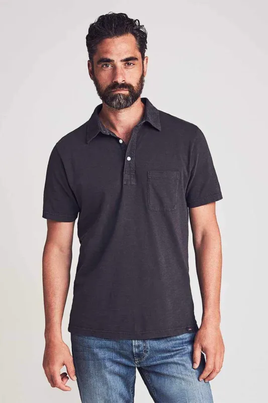 SUNWASHED POLO Washed Black sold by REVOLVR Menswear