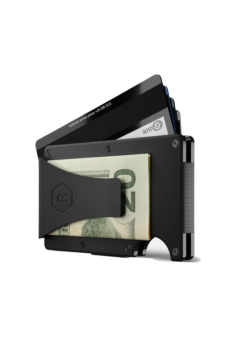RIDGE WALLET - TITANIUM - MONEY CLIP Matte Black sold by REVOLVR Menswear product image thumbnail 3