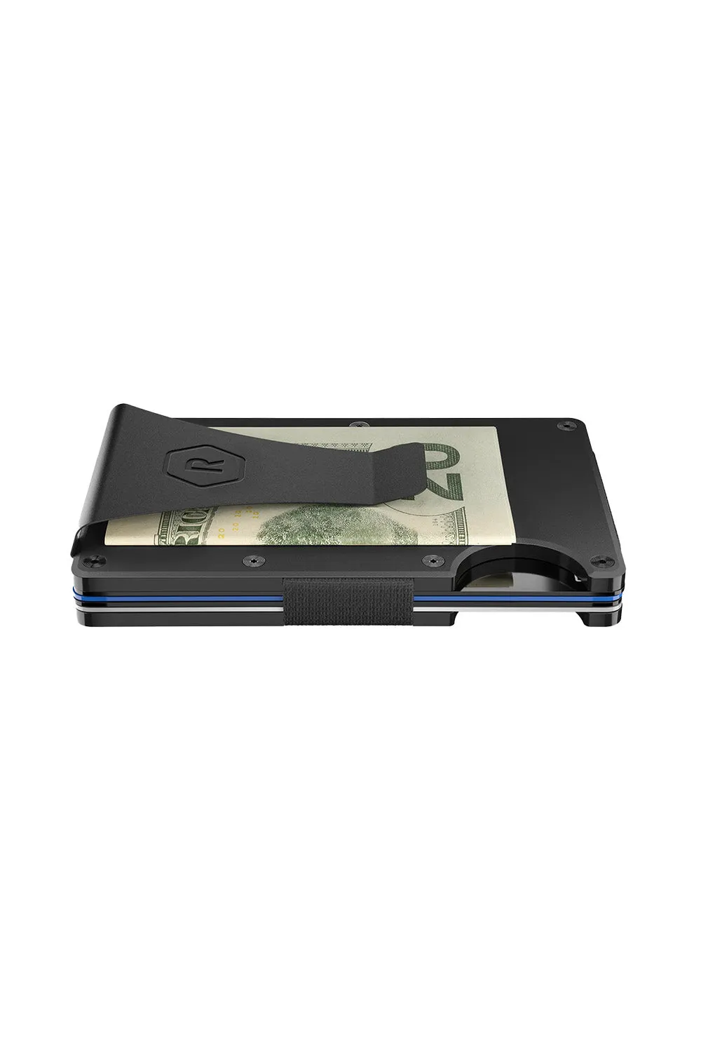 RIDGE WALLET - TITANIUM - MONEY CLIP Matte Black sold by REVOLVR Menswear product image thumbnail 4