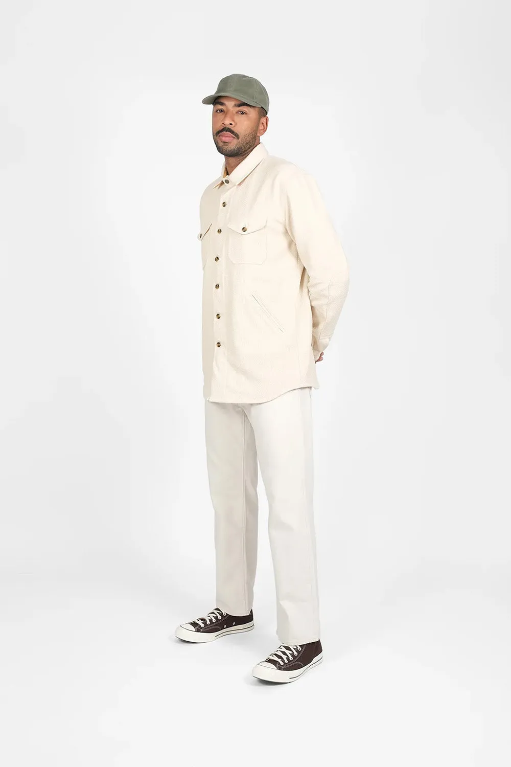 CRISSMAN OVERSHIRT Natural Sashiko sold by REVOLVR Menswear product image thumbnail 4