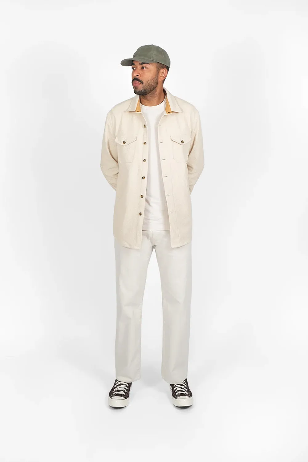 CRISSMAN OVERSHIRT Natural Sashiko sold by REVOLVR Menswear product image thumbnail 3