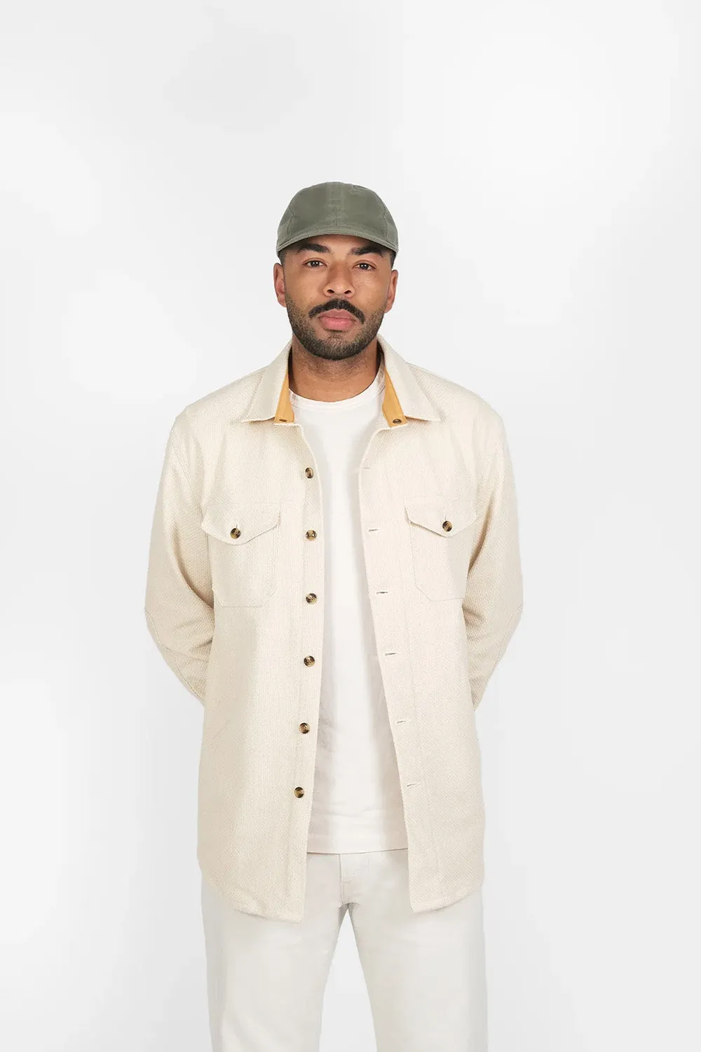 CRISSMAN OVERSHIRT Natural Sashiko sold by REVOLVR Menswear product image thumbnail 2