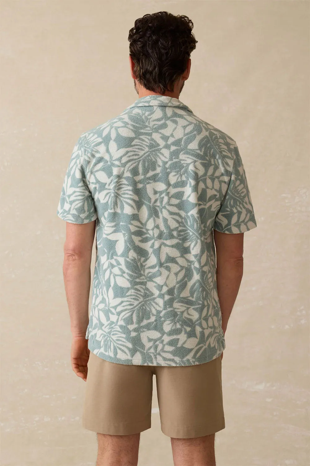 CABANA TOWEL TERRY SHIRT Poolside Foliage Teal sold by REVOLVR Menswear product image thumbnail 2