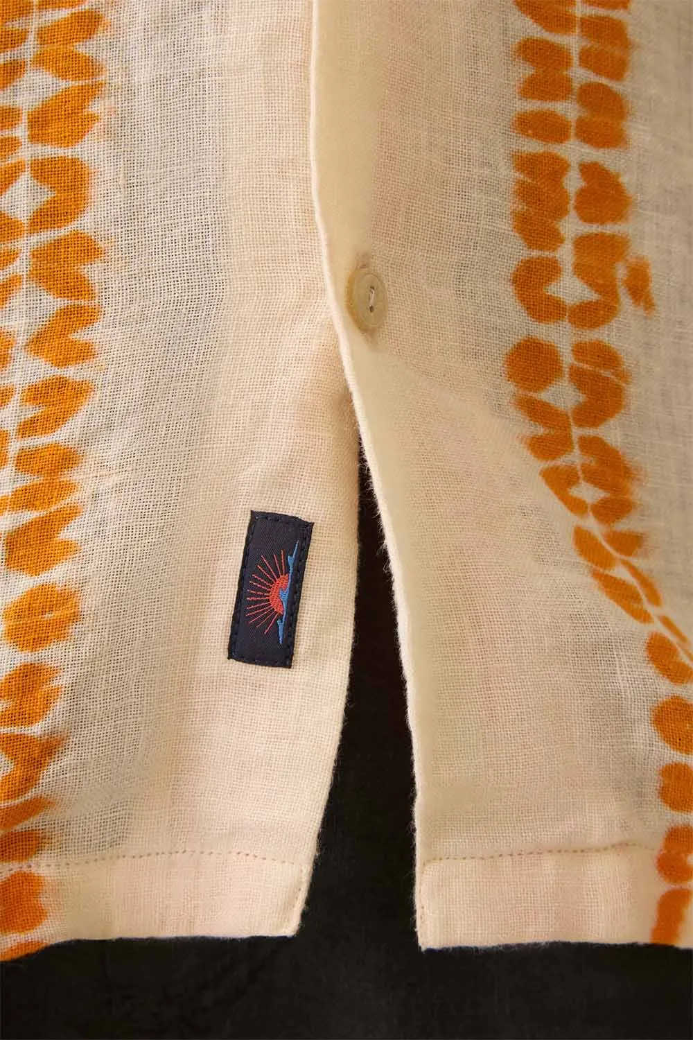 SS SHIBORI PALMA LINEN SHIRT Citrus Valley sold by REVOLVR Menswear product image thumbnail 3