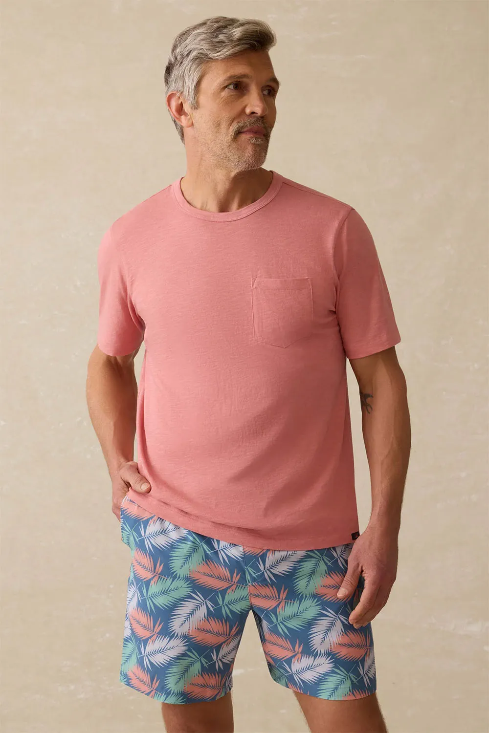 SUNWASHED POCKET TEE Faded Flag sold by REVOLVR Menswear