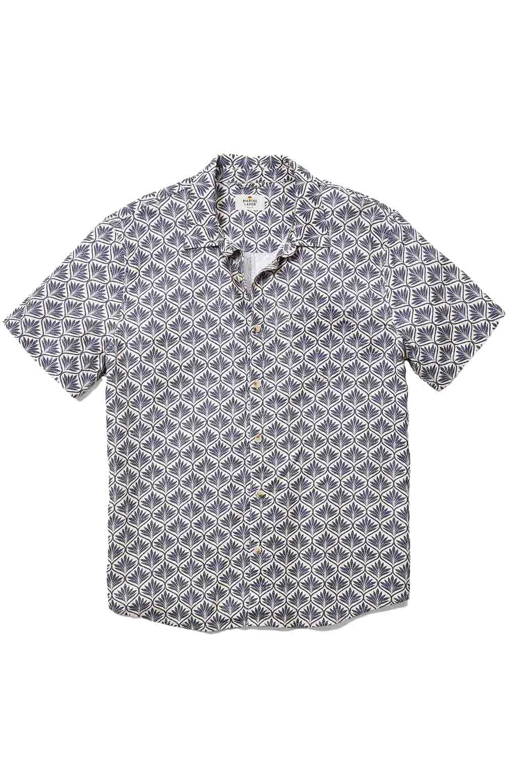 STRETCH SELVAGE SHIRT India Ink Agave Print sold by REVOLVR Menswear