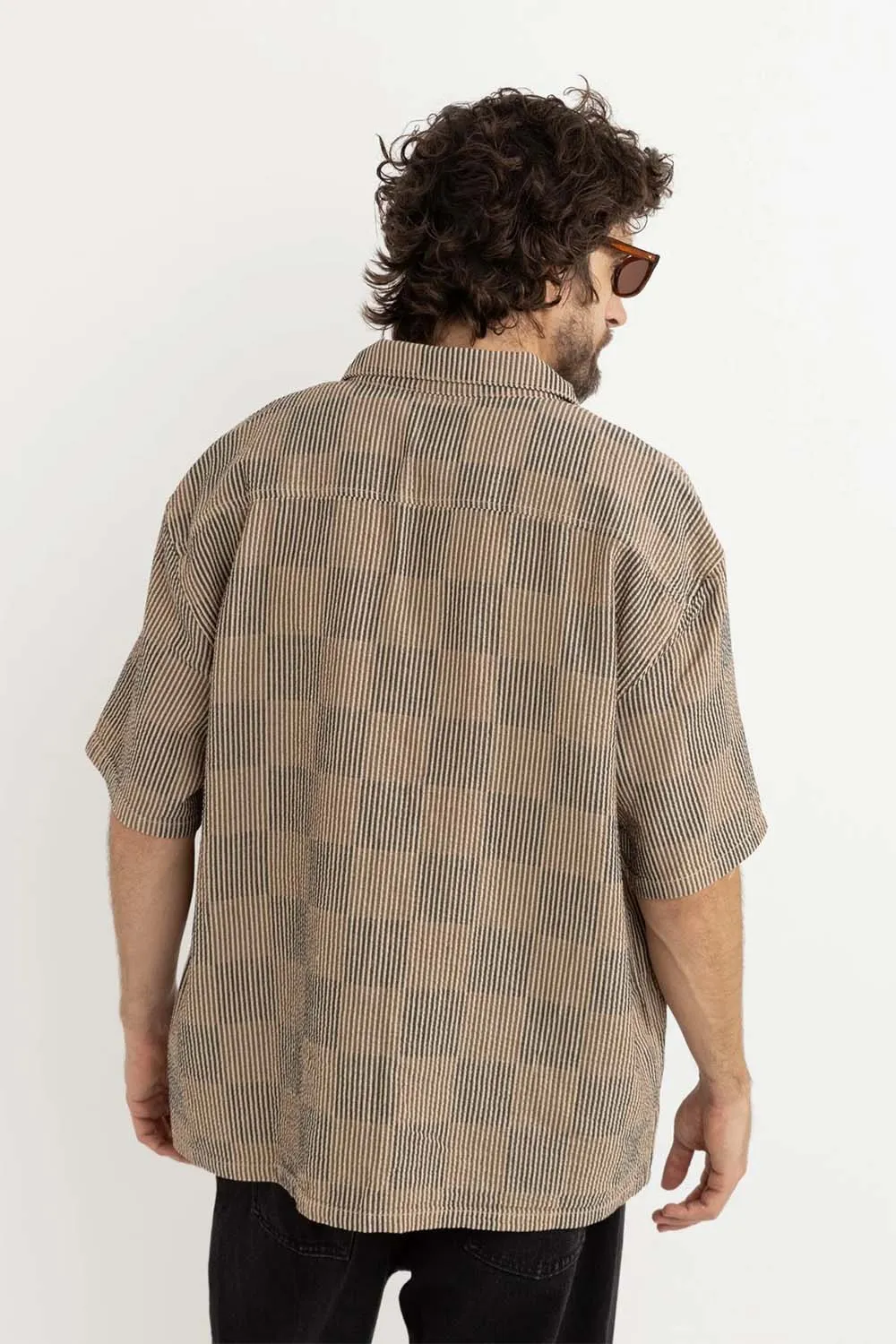 TANNER CHECK SS SHIRT Tobacco sold by REVOLVR Menswear product image thumbnail 3
