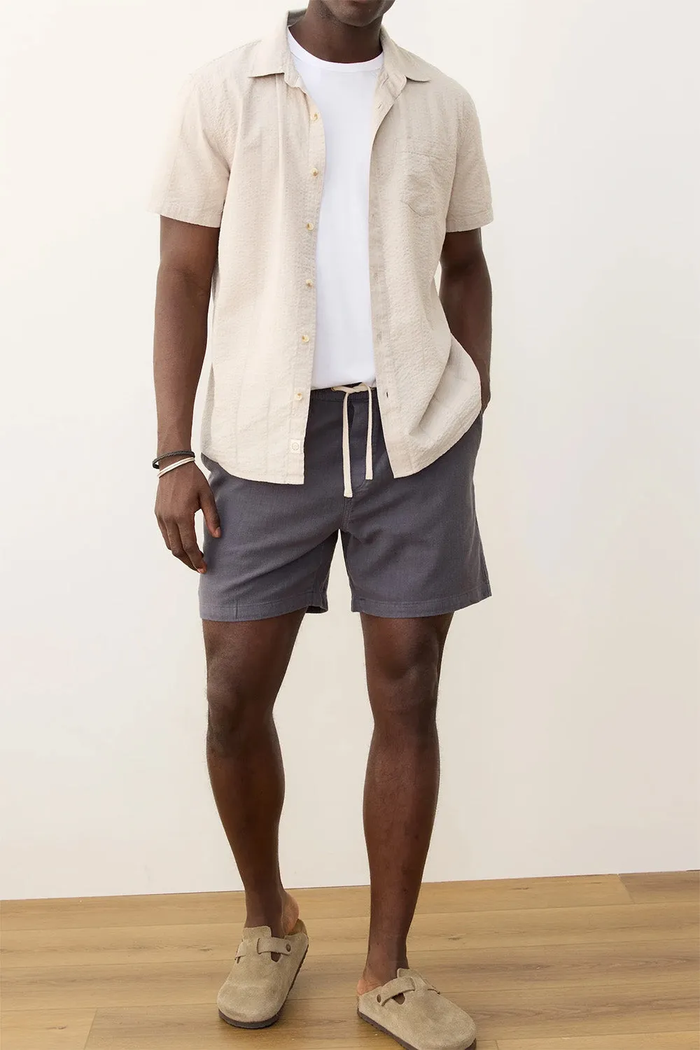 SEERSUCKER CLASSIC SHIRT Parchment sold by REVOLVR Menswear product image thumbnail 5