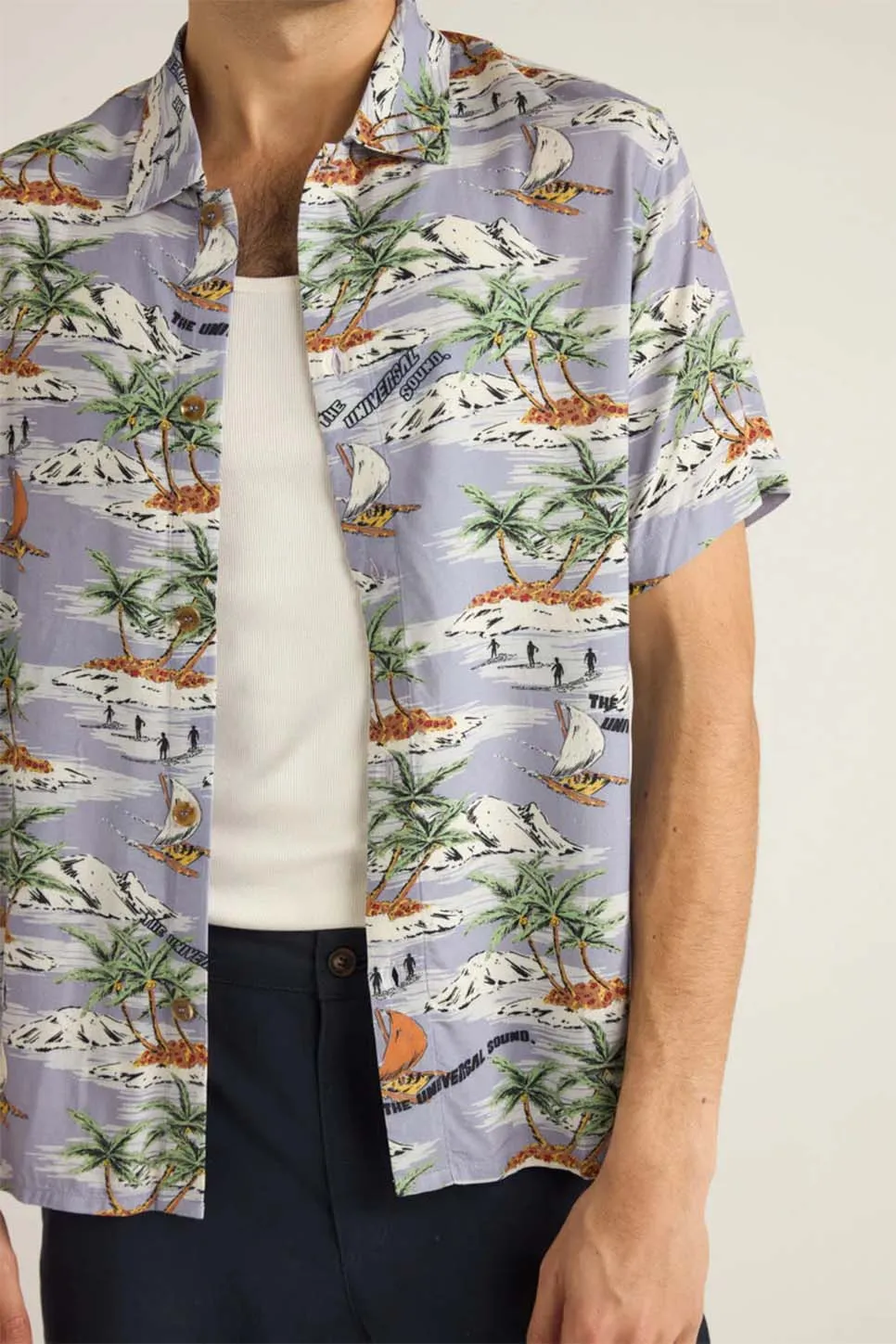 TROPICAL SS SHIRT Mist sold by REVOLVR Menswear product image thumbnail 3