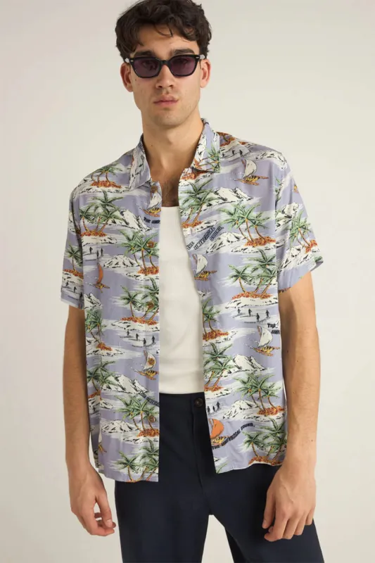 TROPICAL SS SHIRT Mist made by Rhythm.